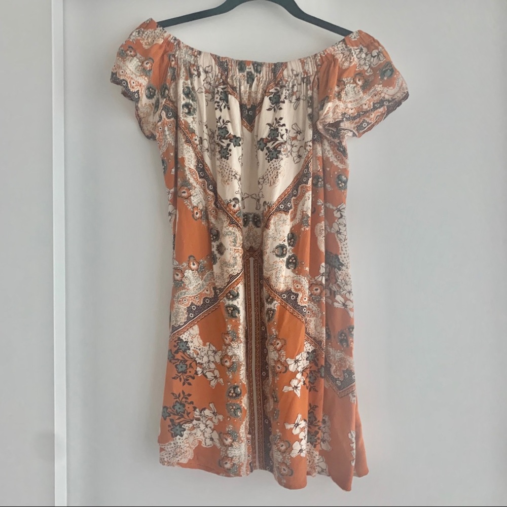 Sleeveless summer printed dress (S)